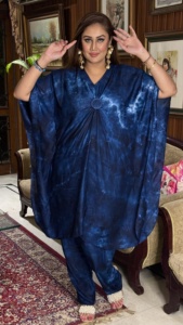 ชุดกางเกงคาฟตันเรยอนฟรีไซส์สำหรับผู้หญิงชุดเสื้อผ้าอินเดียปากีสถานแบบผูกเชือก - Product Image 5