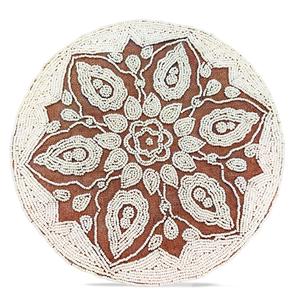 <b>Circle</b> Shape Handmade Beaded Place Mat Table Were Use High Quality Embroidery Beaded <b>Placemat</b> Customized Size - Product Image 5