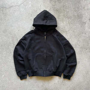 Clothing Manufacturers Custom Zipper Hoodie Boxy,Brushed Cotton Heavy Boxy Hoodie,Boxy Crop Hoodie 500Gsm Baggy Zip Hoodies - Product Image 1