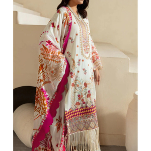 Vestido formal de último diseño para mujer hecho con tela suave transpirable mangas elegantes patrón moderno para una apariencia elegante - Product Image 3