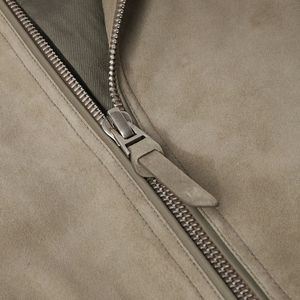 Blouson aviateur pour homme Vêtements d'extérieur décontractés Col côtelé zippé Poignets Ourlet à manches longues Élégant à la mode avec poche à glissière - Product Image 5