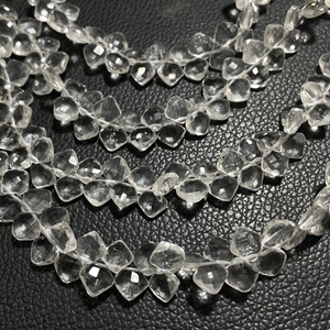 Perles en forme de cerf-volant en cristal de Quartz à facettes de haute qualité perles de fantaisie en pierres précieuses blanches pour la fabrication de bijoux - Product Image 5