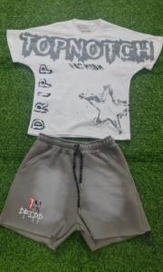 Venta al por mayor transpirable mujeres dos piezas manga corta Boxy camiseta con pantalones cortos conjuntos Fitness Outfit mujeres Twin Sets - Product Image 2