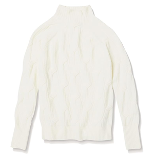 Suéter de cuello redondo transpirable de corte clásico supersuave de talla grande para mujer, manga larga, cuello falso, informal para invierno, algodón sostenible - Product Image 5