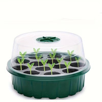 Serre miniature en plastique à 13 compartiments March TG81372, avec 5 éclairages supplémentaires, facilement assemblable pour la culture intérieure