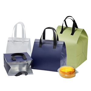 Bolsa de Compras Reutilizable CENPLAS de Tela No Tejida Rosa con Asas Largas Modelo NW-F para Uso Diario para Pasteles y Chocolate - Product Image 6