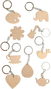 Porte-clés personnalisés de haute qualité en résine et en bois avec des motifs de fruits et de pandas, cadeaux écologiques en gros - Product Image 4