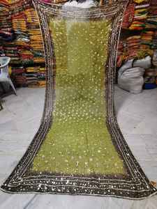 Autumn Winter Women's Ethnic Scarf Thick Warm One-Sided Multi-Color Hand Drawn Printing Hand Work Solid Color Balochi Wholesale - Product Image 5