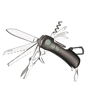 Hongfeng đa chức năng Pocket Knife gấp đa chức năng Swiss Knife Carabiner cắm trại ngoài trời EDC Công cụ multifix
