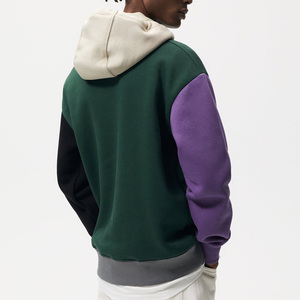 Sudaderas con capucha para hombre con bloqueo de Color personalizado de alta calidad, informales, de Color sólido, cómodas, transpirables, 100% algodón, bolsillo polar 2026 - Product Image 3