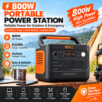 Batterie externe Jackery 600 Plus 800W 632Wh, énergie solaire portable, lampe torche LED, alimentation de secours pour la maison et la voiture
