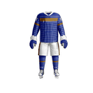 Concevez votre propre style uniforme de hockey sur glace personnalisé 100% polyester couleurs personnalisées de haute qualité et nom d'équipe vêtements de sport unisexe pour adultes - Product Image 4