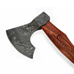 ขวานเหล็กดามัสกัสทำด้วยมือสำหรับตั้งแคมป์ - Product Image 3