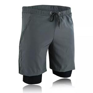 Pantalones cortos de correr personalizados para hombre 2 en 1 malla de secado rápido entrenamiento gimnasio pantalones cortos Fitness Pantalones deportivos transpirables - Product Image 5