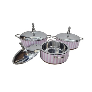 หม้อหุงข้าวสแตนเลสขัดเงาหม้อไฟทรงกลมสำหรับเก็บอาหาร - Product Image 2