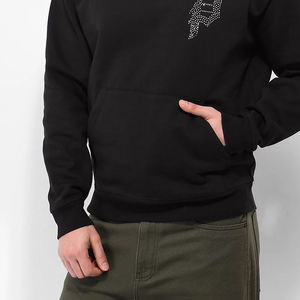 Sweat à capuche en molleton 100% coton pour homme, épais, avec strass, personnalisable, avec logo sur le devant, prix bas, vente en gros - Product Image 5