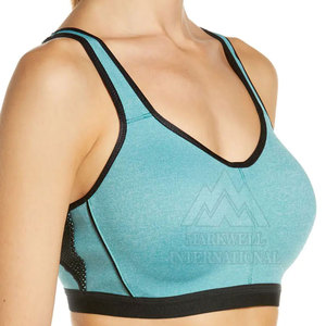 Sujetador Deportivo para Mujer Hecho en Pakistán, Spandex/Nylon Transpirable, Logotipo Frontal, Alta Sujeción, Ropa Deportiva de Yoga, Alta Calidad - Product Image 4