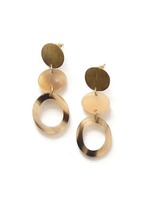 Boucles d'oreilles pendantes en corne de buffle naturelle pour femmes, écologiques, faites à la main, légères, bijoux de mode modernes, cadeau artisanal