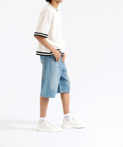 Ensemble de survêtement streetwear tendance pour homme, 2 pièces, été, logo brodé personnalisé, respirant, 100% coton, chemise courte - Product Image 4