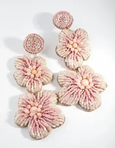 ต่างหูลูกปัดที่มีดีไซน์ใหม่พร้อมการปักพู่ห้อยคอลเลกชันเครื่องประดับต่างหูแฟชั่นแบบห้อย - Product Image 3