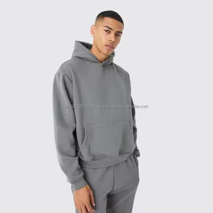 ชุดวอร์มเทคฟลีซโพลีเอสเตอร์พิมพ์โลโก้ตามสั่ง พร้อมฮู้ดสำหรับฤดูหนาว สไตล์สปอร์ตสำหรับผู้ใหญ่ - Product Image 5