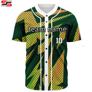 Camiseta de béisbol unisex personalizada, impresión por sublimación, transpirable, anti-UV, que absorbe la humedad, equipo personalizado, marca 100% poliéster - Product Image 1