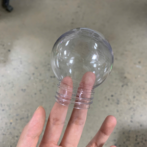 โหลพลาสติกใสทรงกลมพร้อมฝาสีดำใช้ซ้ำได้ภาชนะเก็บอาหารลูกอมนัทเครื่องเทศขวดบรรจุภัณฑ์เครื่องสำอาง - Product Image 4