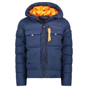 Veste à capuche matelassée avec fermeture éclair coupe moderne et poignets élastiques Veste d'extérieur légère et chaude avec logo personnalisé - Product Image 1
