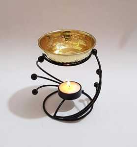 Bol en laiton personnalisé de 5 pouces Brûleur d'arôme Support polyvalent à bas quantité minimale de commande, y compris le bois de santal et le jasmin diffuseur d'encens Bougie à bas prix - Product Image 3