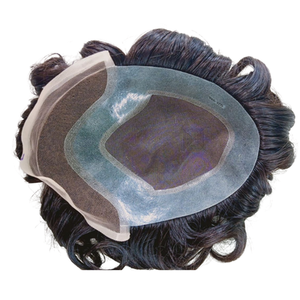 วิกผมขอบหยักตรงด้านข้างสำหรับผู้ชายวิกผมขอบหยักแบบเดี่ยวทรงตรงขอบแบบอินเดีย - Product Image 1