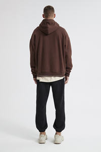 Sudadera con Capucha Lisa de Algodón de 400 g/m², Estilo Vintage Desgastado, Gruesa, Sin Cordón, Lavada al Ácido - Product Image 3