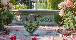 Haute qualité magnifiquement fleur gravé en laiton porte en forme de coeur cadenas serrures de sécurité avec 2 clés serrures de porte entièrement fonctionnelles - Product Image 6