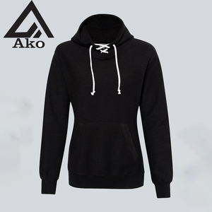 เสื้อฮู้ดดีไซน์สั่งทำพิเศษ แบบผูกเชือก ขายส่ง เสื้อพูลโอเวอร์เนื้อหนา ทรงปกติ ผ้าเรียบ 100% ผ้าฝ้าย สำหรับฤดูหนาว โดย Ako - Product Image 1
