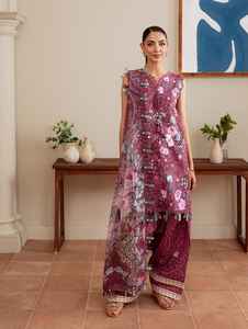 Vêtements d'hiver Shalwar Kameez pour femmes en lin de haute qualité avec broderie fine, sans plis et respirant, vêtements de fête - Product Image 4