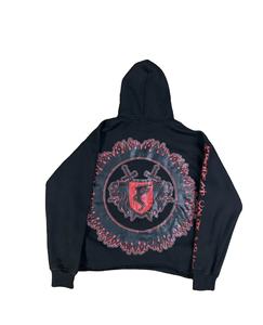 Sweats à capuche surdimensionnés personnalisés pour hommes Vintage délavés au soleil à l'acide coton lourd strass sérigraphie Logo motif solide pour l'hiver - Product Image 4