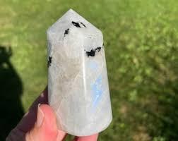Piedra de Luna Arcoíris Natural, Gema Pulida de Forma Libre, Cristal Irregular, Colección de Minerales, Venta al por Mayor - Product Image 3