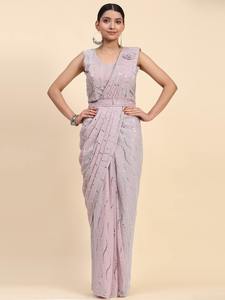 Nouvel arrivage de blouse Saree importée avec broderie à sequins pour femme, exportateur de mode, qualité indienne, meilleure belle robe - Product Image 6