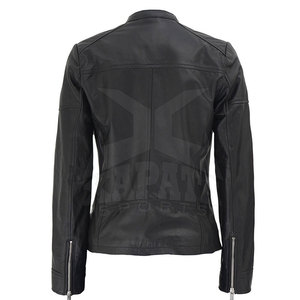 Women's High Quality Genuine Leather Jacket New Arrival Breathable Eco-Friendly Windproof Customizable for <b>Winter</b> Low MOQ - Product Image 5