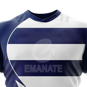 Conjunto de Uniforme de Rugby de Manga Corta Cómodo con Nombre de Equipo, Color Personalizado, 100% Poliéster, Logotipo Personalizado, Tallas Grandes, Camisetas y Pantalones Cortos Duraderos - Product Image 6