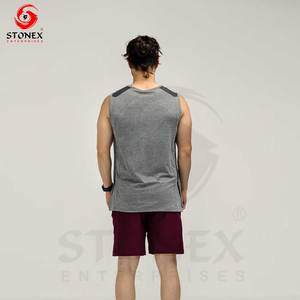 Fitness Wear Tank Top Custom Logo 100% Cotton Quick Dry Workout Wear Tank Top For Men's With Different Design OEM Services - Product Image 5