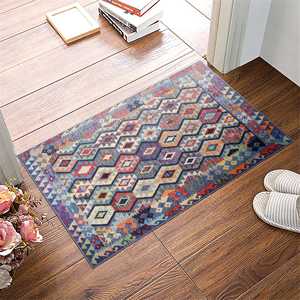 Alfombra de Área Netline Home Depot Kilim Tribal Geometric Multicolor, Lavable a Máquina, Chenilla con Respaldo de Algodón Antideslizante - Product Image 6