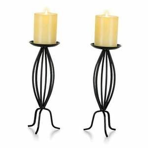 Luxury Scroll Design Chamber Stick <b>Candle</b> Stand One <b>Pillar</b> <b>Candle</b> Holder for Home Decoration <b>Candle</b> Holder - Product Image 3