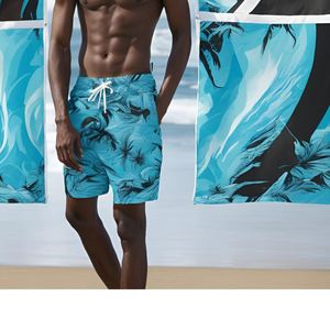 Traje de baño informal para hombre Pantalones cortos de surf de secado rápido Pantalones de playa al por mayor con patrón de animales Transpirable y cierre con cordón - Product Image 4