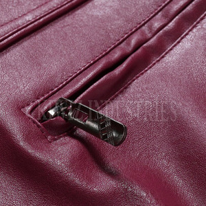 Chaqueta de Cuero de Invierno de Alta Calidad para Hombre, con Cuello Alto, Logotipo y Color Personalizados - Product Image 6