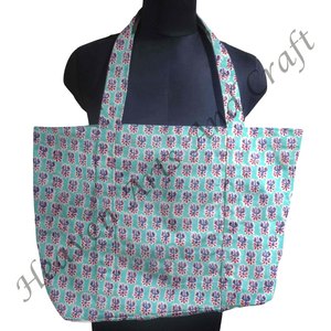 Bolso de mano de buena calidad con estampado de bloques de lujo, bolso de mano hecho a mano para compras, elegante, lavable a máquina, estampado de bloques de moda, suave y grande - Product Image 2