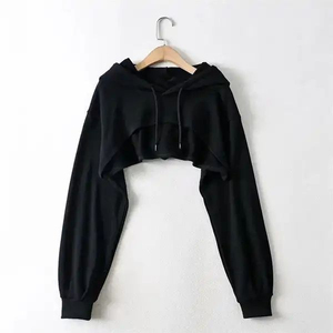 เสื้อฮู้ดดี้ผ้าฟลีซคุณภาพสูงสำหรับผู้หญิง ผลิตจากโพลีเอสเตอร์/คอตตอน ป้องกันการเป็นขุย เนื้อหนา พิมพ์ลายแบบรีดร้อนตามสั่ง ขายส่งสำหรับมืออาชีพ - Product Image 2