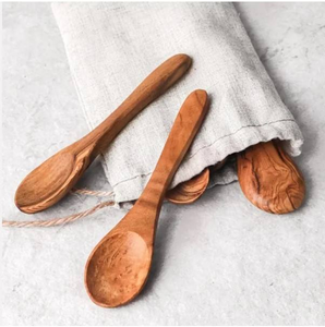 Pulidor de espejo de madera Natural de alta calidad, cuchara de madera elegante ecológica hecha a mano por Crescent Crafts - Product Image 1