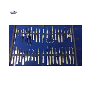 Pinces à aiguilles et ciseaux en acier inoxydable de précision pour les yeux, marque personnalisée, technologie EMS, 40 pièces, approuvées CE et ISO - Product Image 1