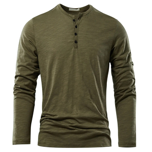 Camiseta de Manga Larga para Hombre, Cuello Redondo, Talla Grande, 230 Gramos, Algodón, Personalizada con Impresión Digital, Hombros Caídos, 2026 - Product Image 1