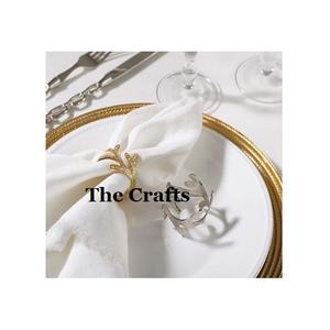 Ensemble de 2 porte-serviettes couleur or et argent, design avantageux, forme ronde, anneau en tissu au meilleur prix - Product Image 1